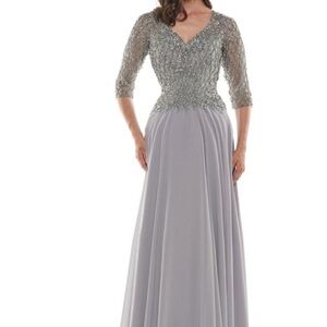 Elegant Gray Maxi Dress